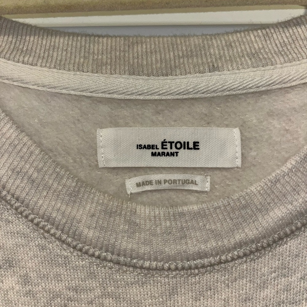 Isabel Marant Beige Sweatshirt with Navy, Pink & Mustard Graphic - Picture 2 of 5